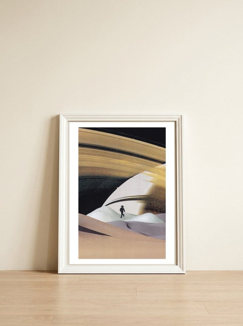 Melancholia — framed, leaning against the wall