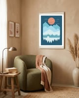 Cabin In The Snow framed in a tender room thumbnail