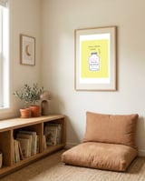 Nice Words Inside  framed in a gentle room thumbnail