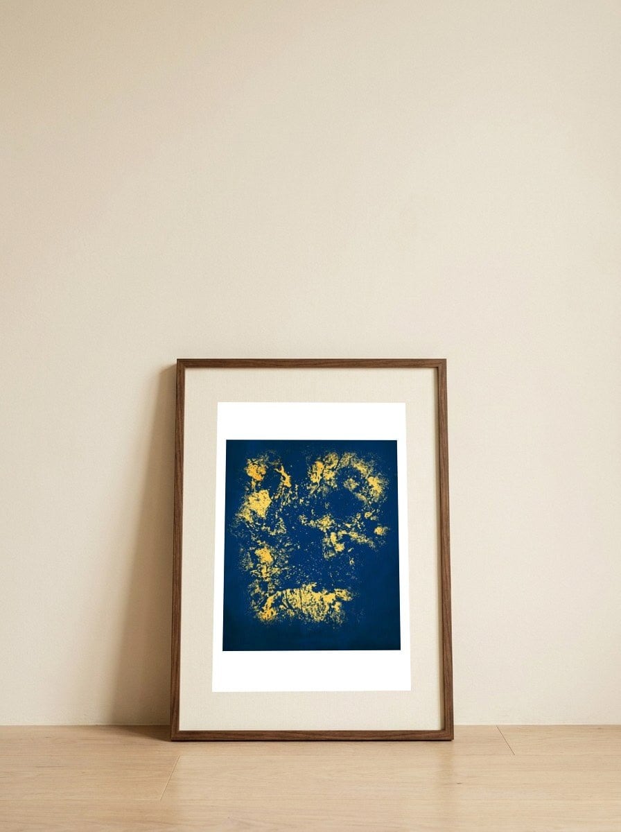 Pixel Truce — framed, leaning against the wall