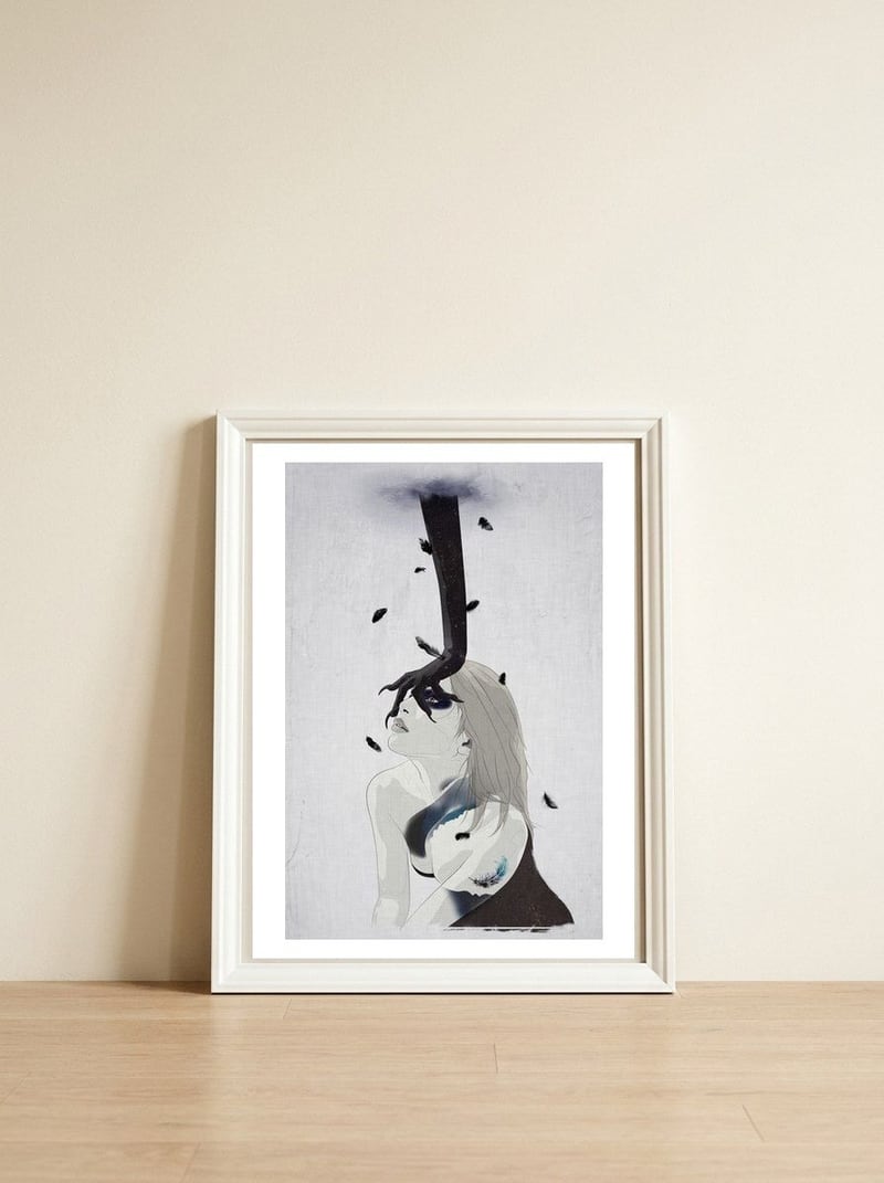 The Hand — framed, leaning against the wall