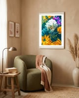 Dark & Floral framed in a tender room thumbnail
