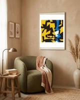 Blue and Yellow framed in a tender room thumbnail