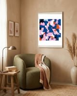 Pink and Blue framed in a tender room thumbnail