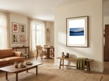 Lake in the Alps framed in a grounding room thumbnail
