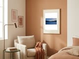 Lake in the Alps framed in a tender room thumbnail