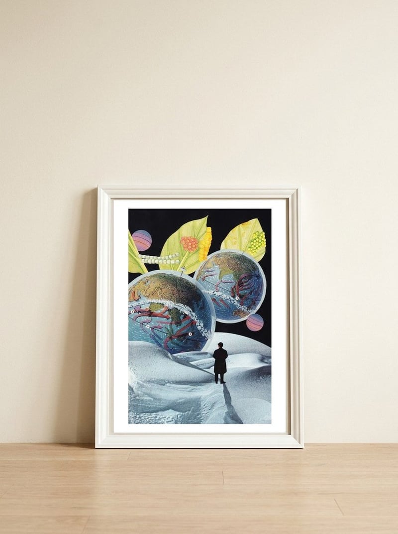 Parallel Universe — framed, leaning against the wall