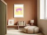 Pink Cat framed in a gentle room thumbnail