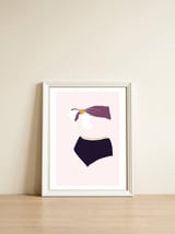 Bikini Aubergine — framed, leaning against the wall thumbnail