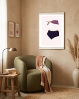 Bikini Aubergine framed in a tender room thumbnail