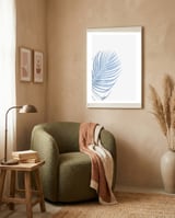 Blue Palm Leaf framed in a tender room thumbnail
