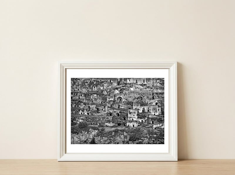 Sasso Caveoso of Matera — framed, leaning against the wall