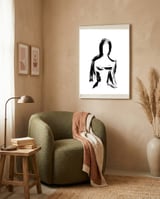 Abstract Monochrome Female Figure framed in a tender room thumbnail