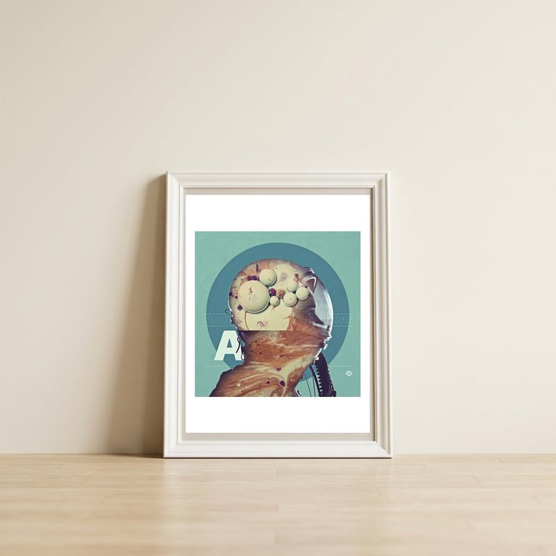 A Is To B — framed, leaning against the wall