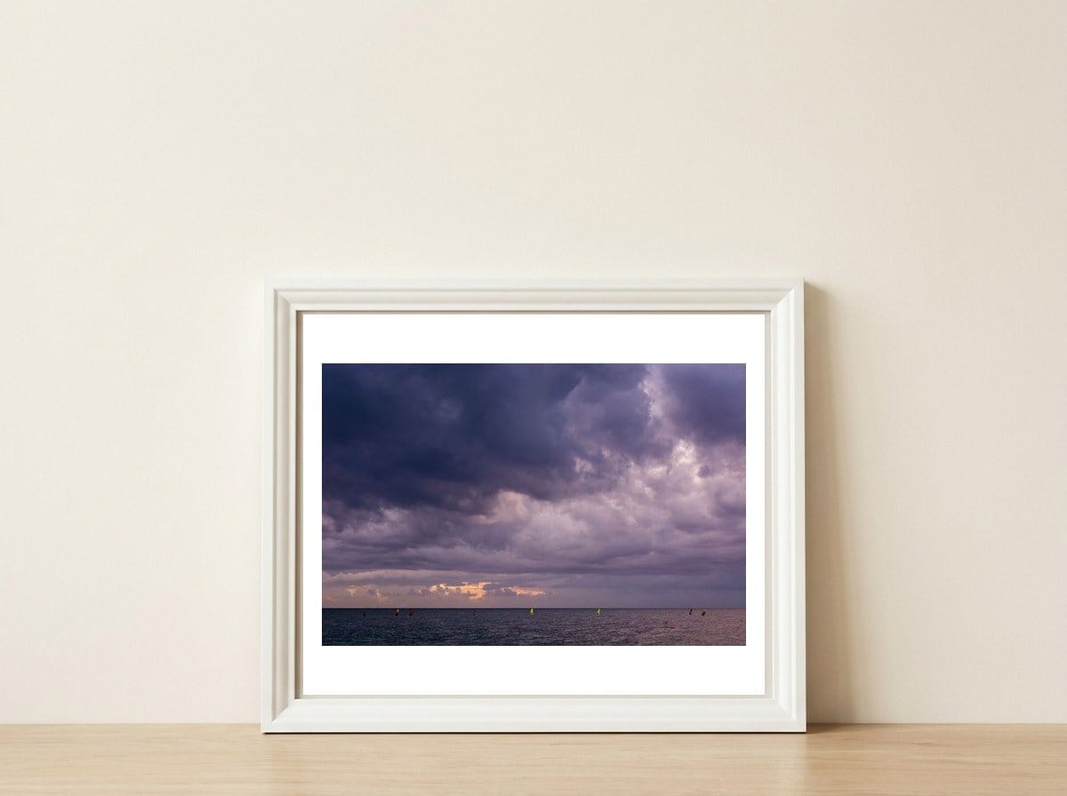 Seaside #11 — framed, leaning against the wall