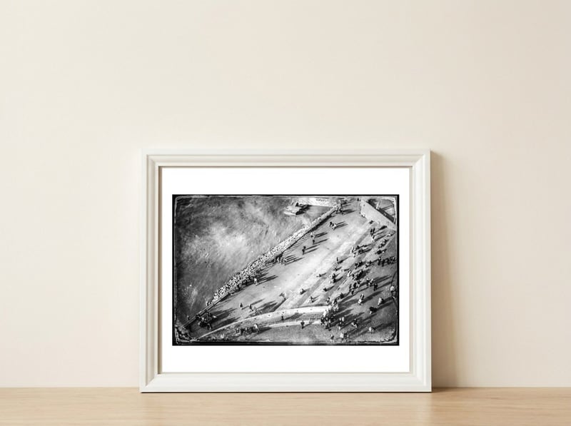 Riverside — framed, leaning against the wall