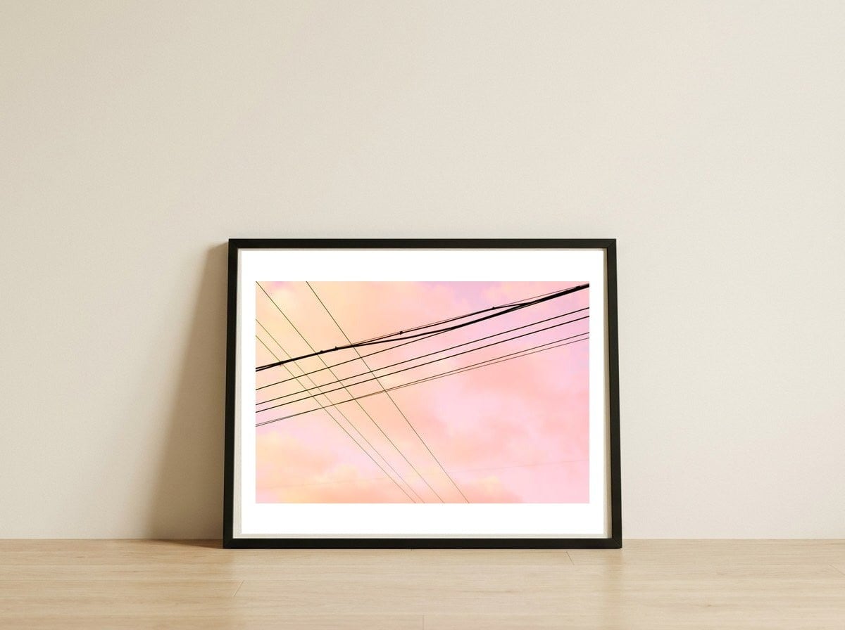 Crossroads — framed, leaning against the wall