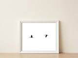 Crane(s) II — framed, leaning against the wall thumbnail