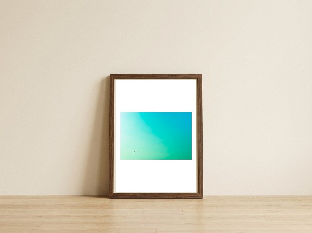 Up and Down — framed, leaning against the wall