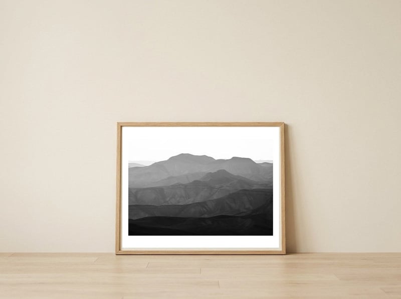 Mountains of the Judean Desert 10 — framed, leaning against the wall