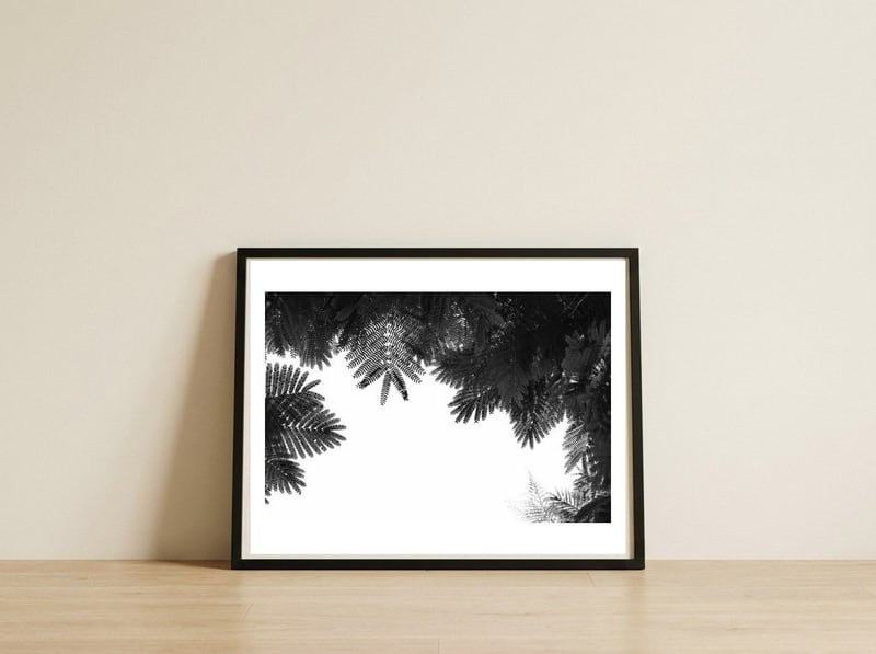 The Tree Top II — framed, leaning against the wall