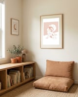 "For Love Not Money" in Orange framed in a gentle room thumbnail
