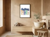 Our Joyous Land (white) framed in a serene room thumbnail