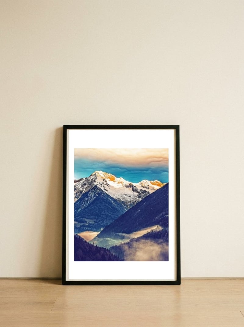 Valley Whispers — framed, leaning against the wall