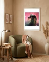 The Horsehead Nebula framed in a tender room thumbnail
