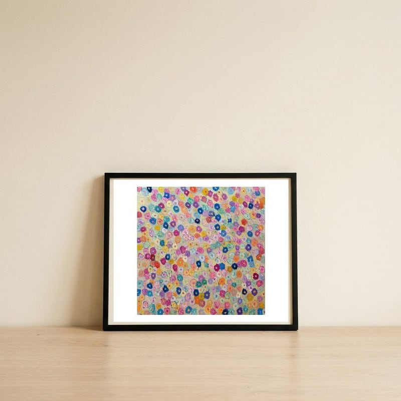 Yellow Is Healing — framed, leaning against the wall