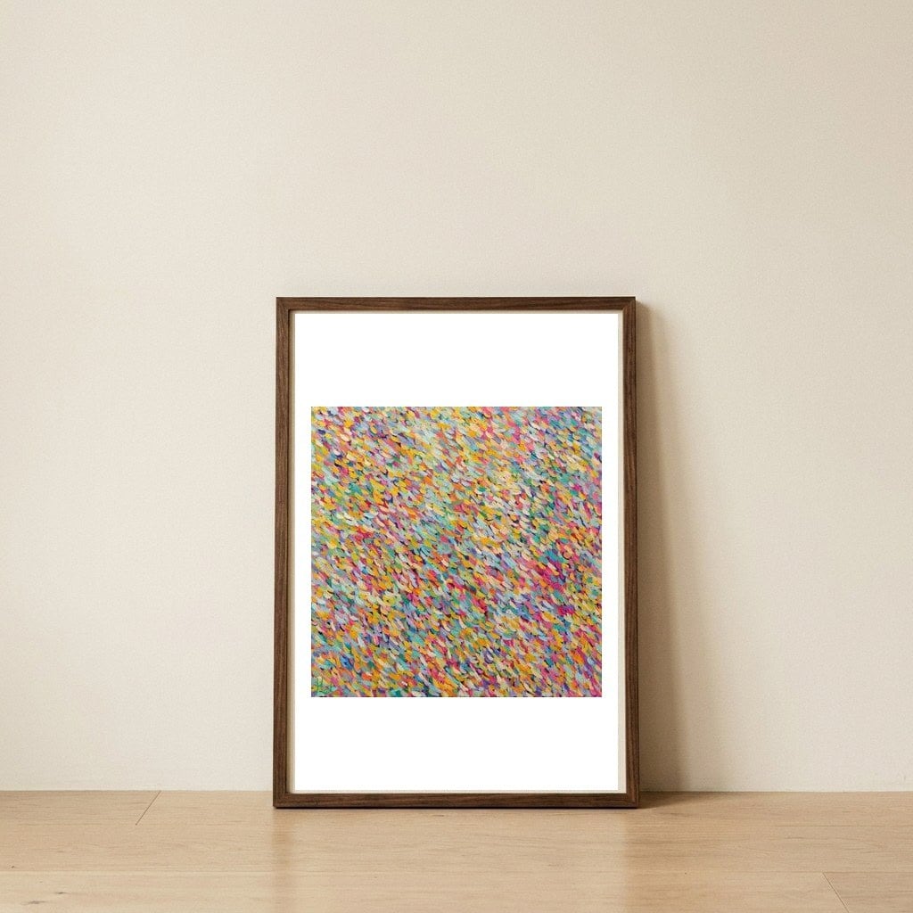 Colour Loves You — framed, leaning against the wall