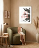 Live Love Travel framed in a tender room thumbnail