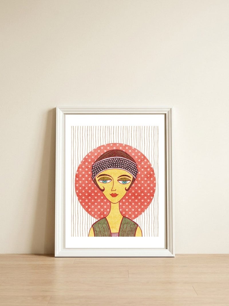 The Enigma — framed, leaning against the wall