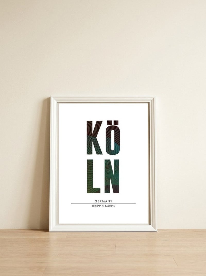Cologne — framed, leaning against the wall