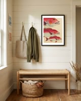Fish Classic Designs 7 framed in a relaxed room thumbnail