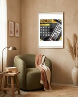 Abstract Industrial Black And Yellow framed in a tender room thumbnail