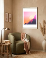 Sun Desert Mountain Sky framed in a tender room thumbnail