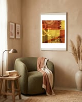 Abstract Industrial Yellow framed in a tender room thumbnail
