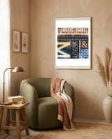 Typographic Industrial Abstract - M framed in a tender room thumbnail