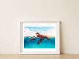 Surf Sloth — framed, leaning against the wall thumbnail