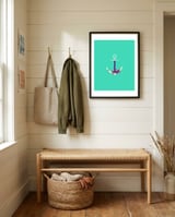 Floral Anchor framed in a relaxed room thumbnail
