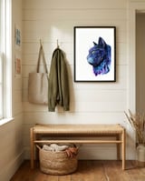 Cat framed in a relaxed room thumbnail