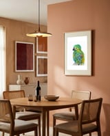 Parrot framed in a intimate room thumbnail