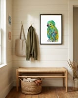 Parrot framed in a relaxed room thumbnail