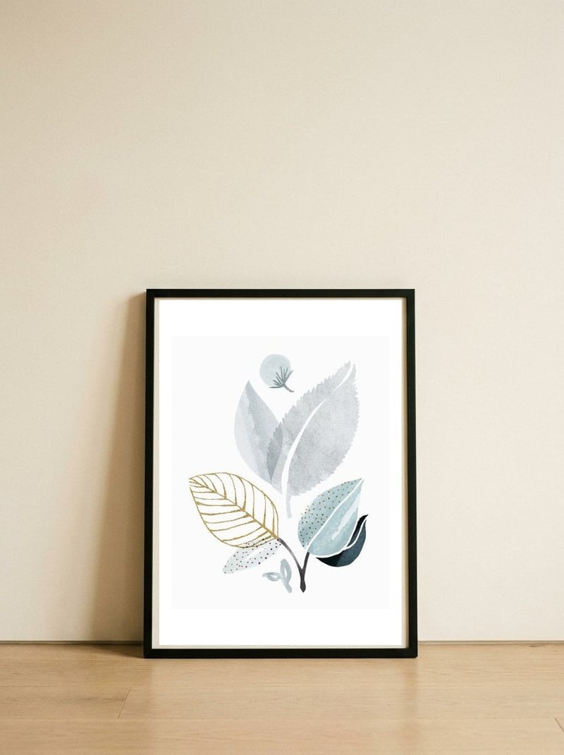 Sage and Such Nature Print — framed, leaning against the wall