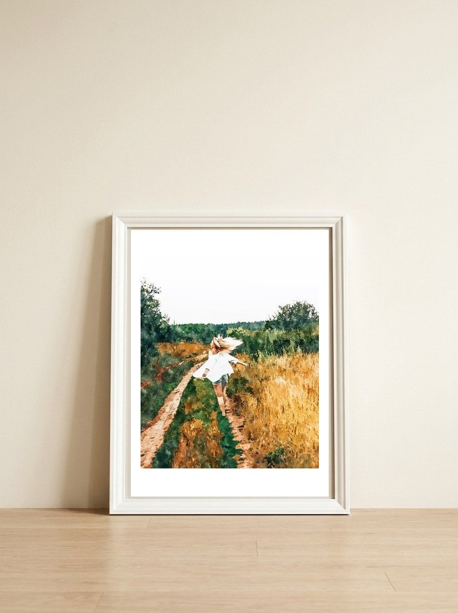 Free Spirit II — framed, leaning against the wall