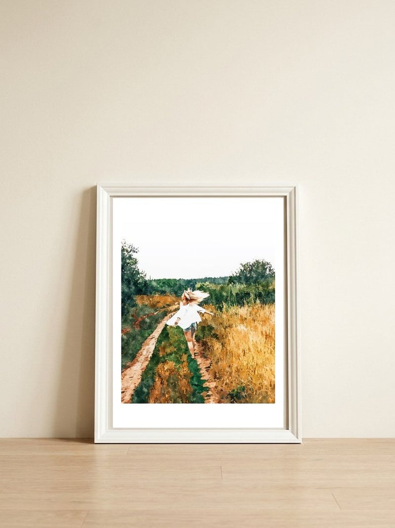 Free Spirit II — framed, leaning against the wall