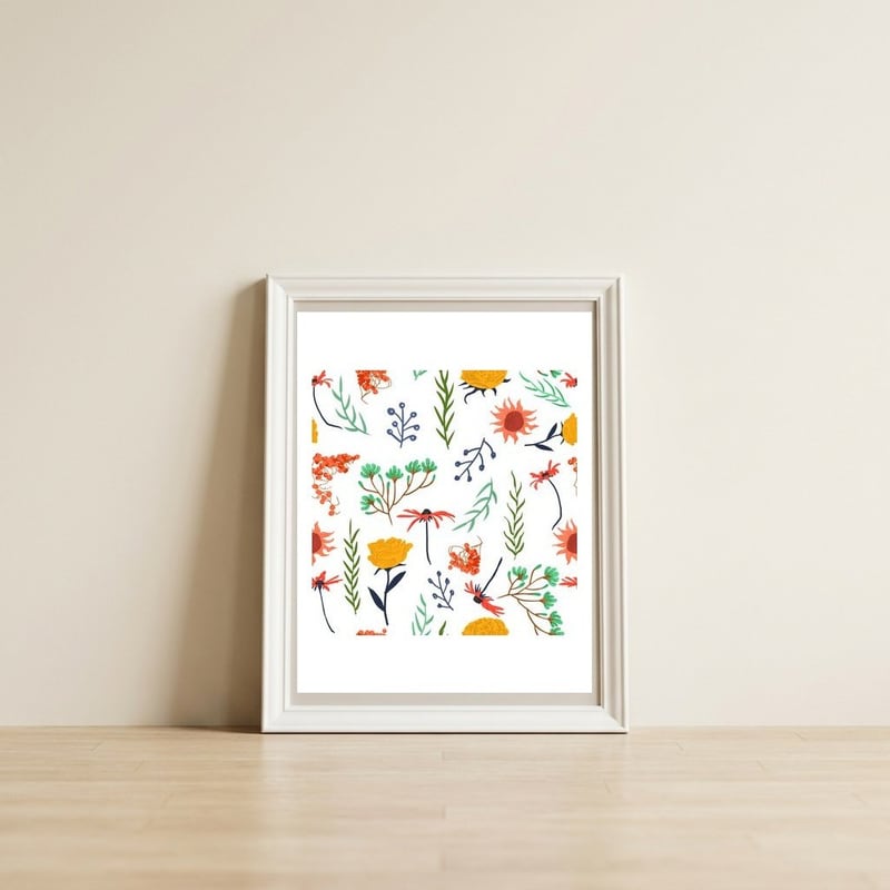 Rustica — framed, leaning against the wall
