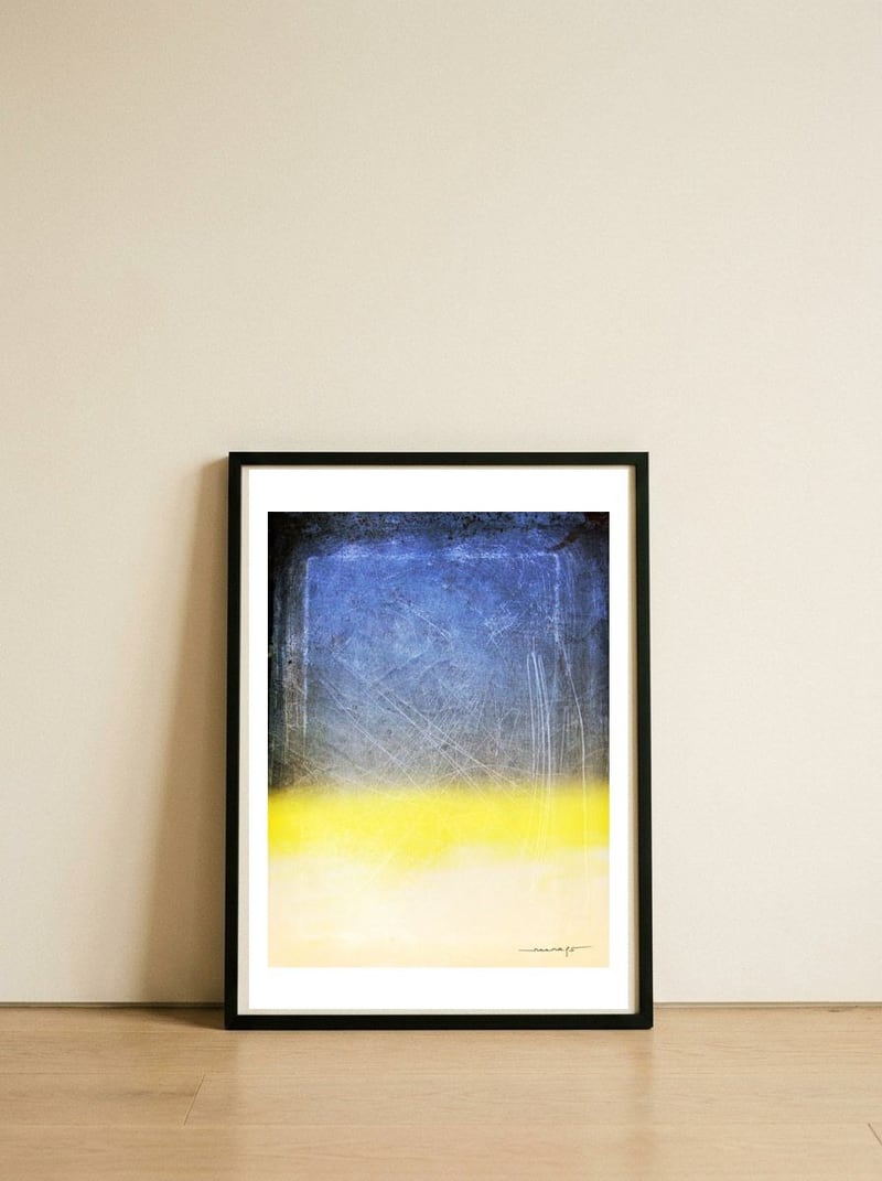 Reckoning Of Cloudy Sunset — framed, leaning against the wall