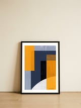Geometric Space 1 — framed, leaning against the wall thumbnail